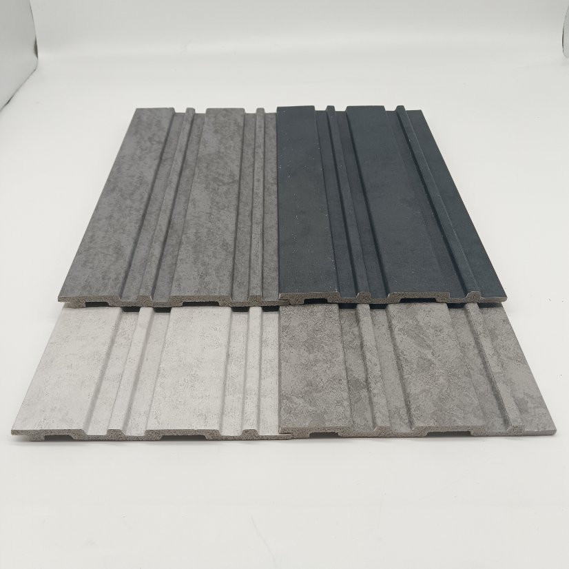 fluted wall panel PS Cement Grain Fluted Wall Panel, Interlocking Grooved Slat Board