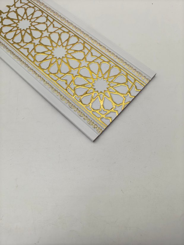 decor line PS Arabic Window Lattice Gold Foil Molding, Geometric Pattern Frame Trim