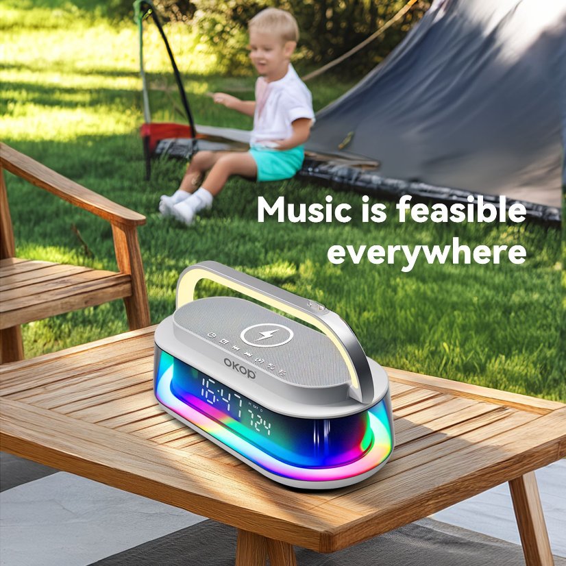 Wireless Charging Bluetooth Speaker KP-575 Wireless Charging Bluetooth Speaker