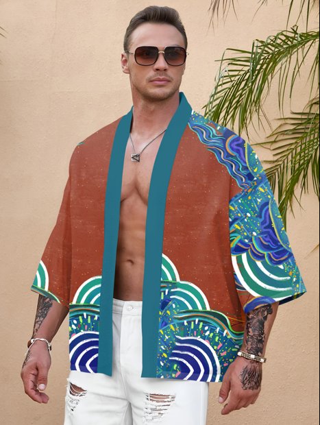 Men's kimono Men's Kimono-Style Robe
