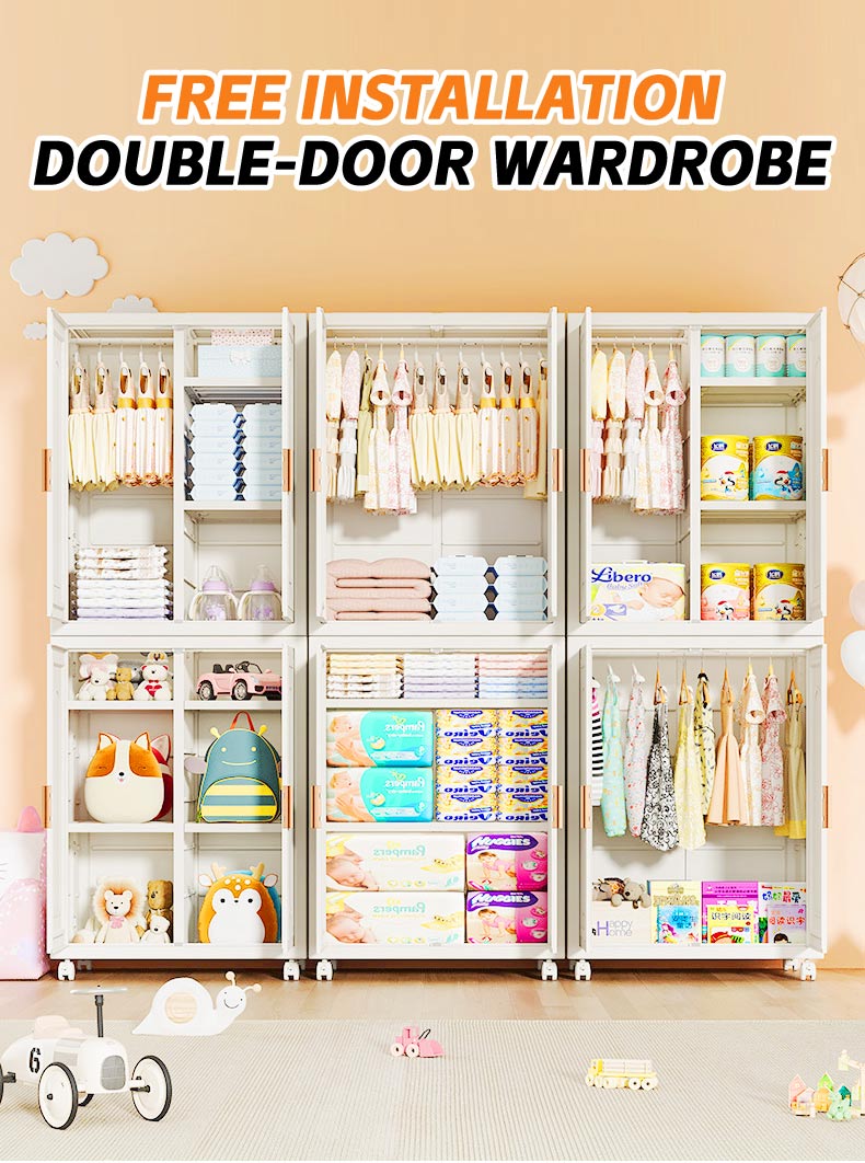 Plastic Storage Cabinet Portable Wardrobe