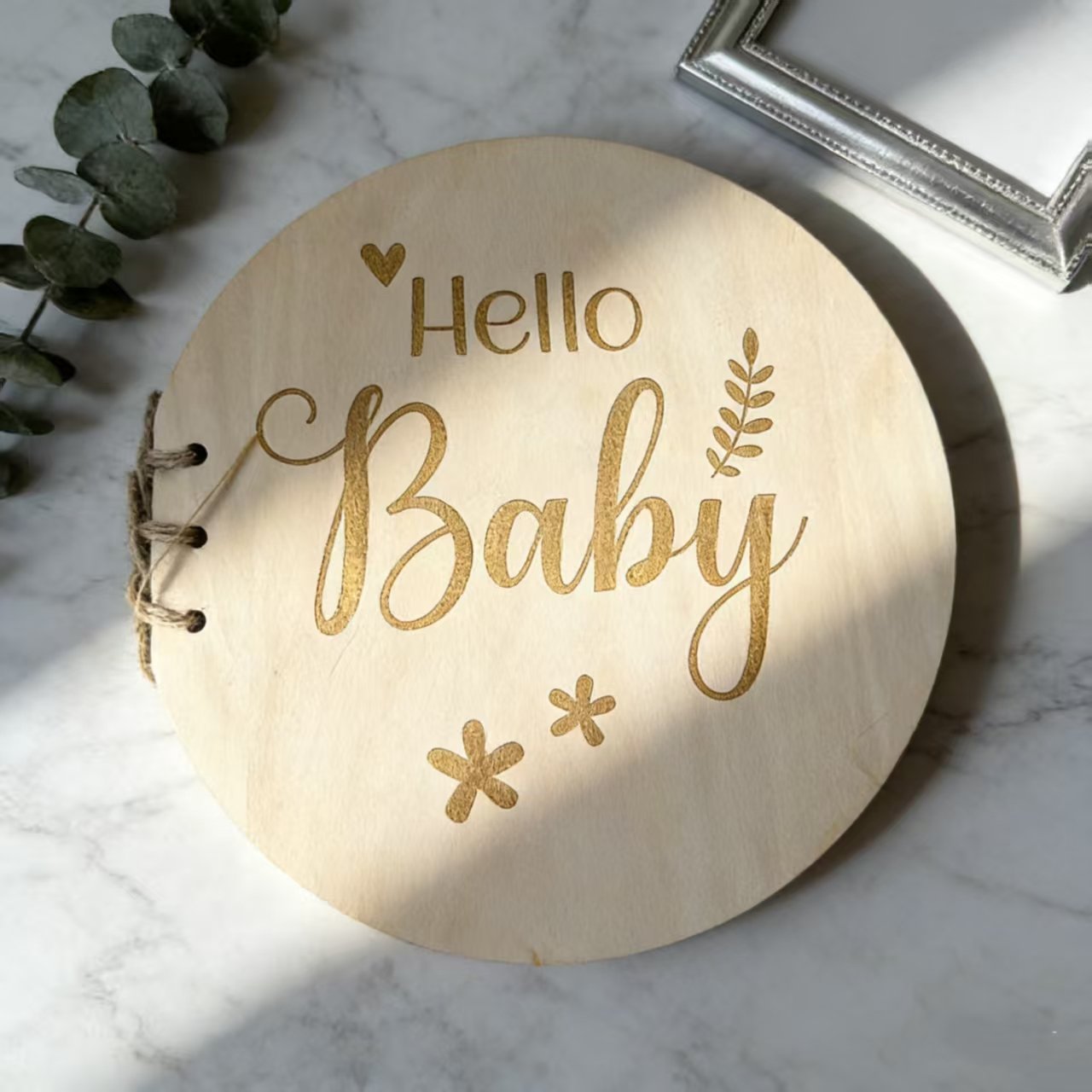 Infant Baptism Baby Book Pregnancy Record Book Wooden Guest Book