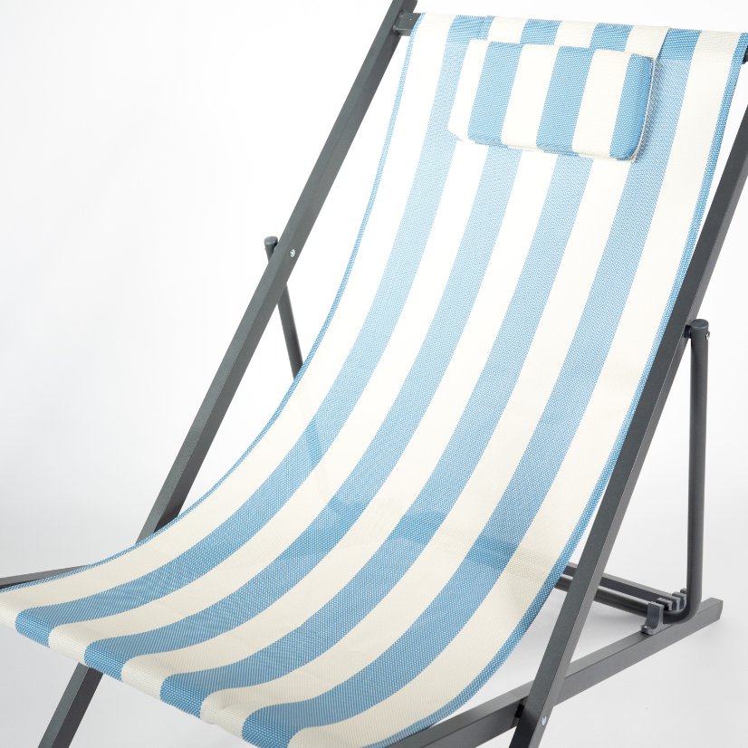 Beach Chair Square Tube Chair with 5 Recline Positions