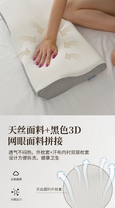 Contour pillow Anti-Snore Pillow