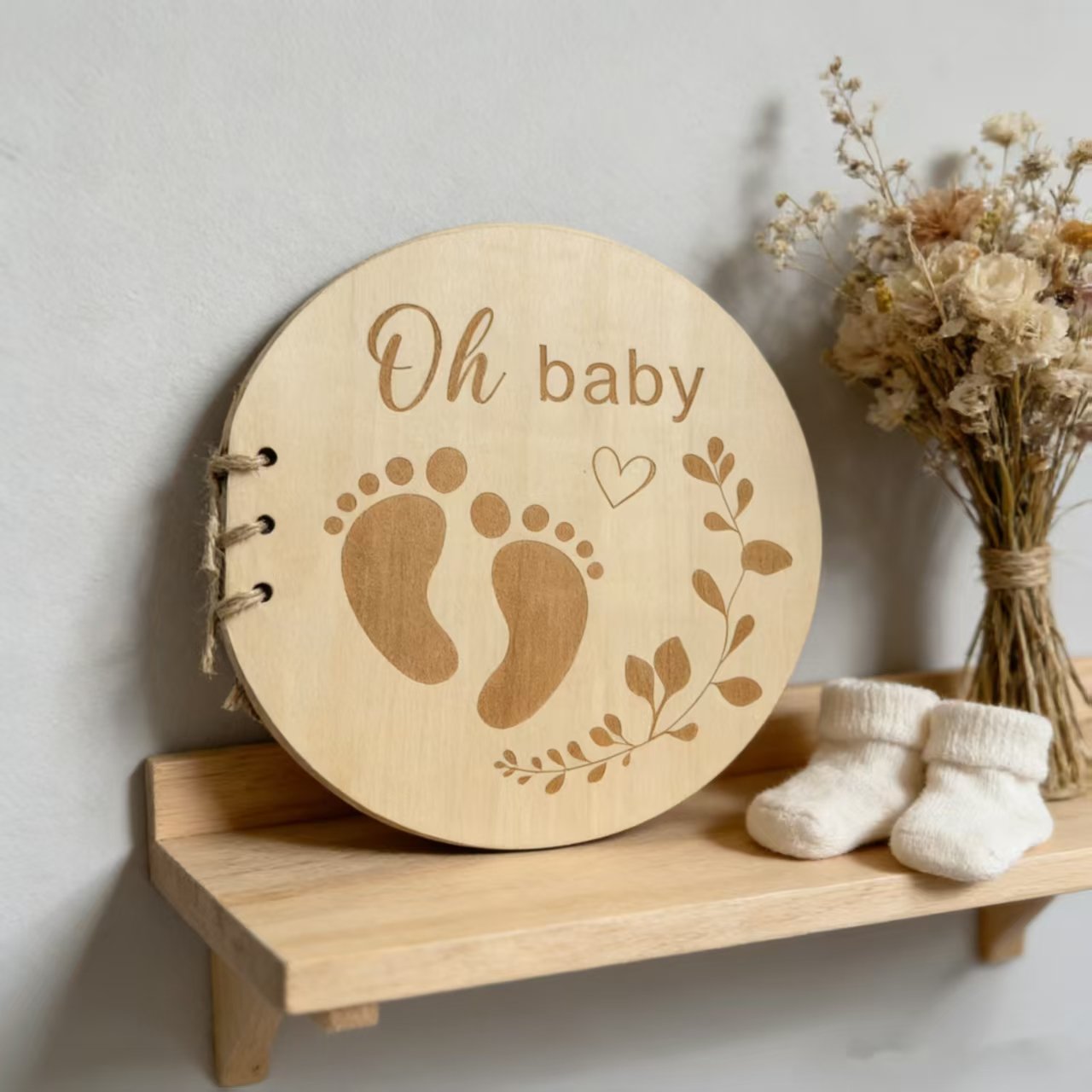 Infant Baptism Footprint Style Book Creative Baby Gift