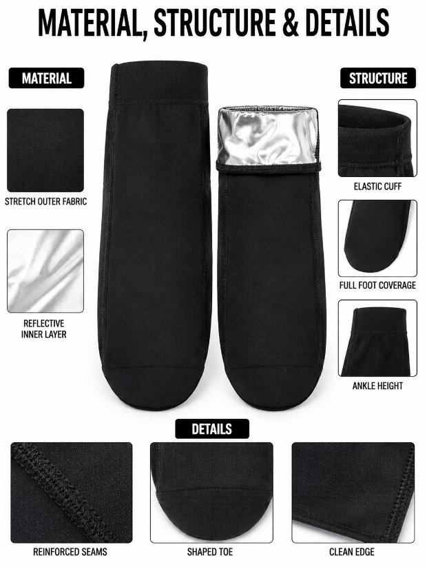 Long socks - Short socks - Mid-length socks Sauna Foot Socks Sweat Enhancing Moisturizing Foot Care Socks