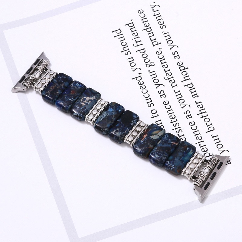 Watch strap Turquoise Beaded Elastic Strap for Apple Watch Series 9/8/7/6/5/4/SE