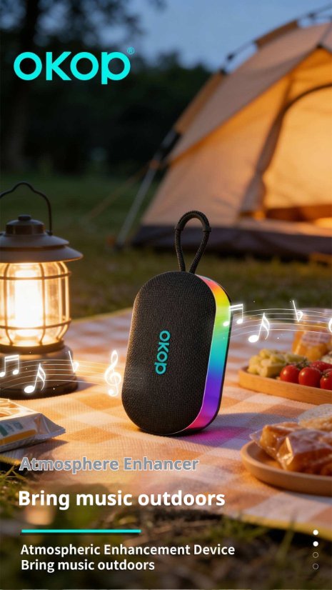 Portable Outdoor Bluetooth Speaker KP-849 Portable Wireless Bluetooth Speaker – Home, Outdoor, Waterproof, Car-Compatible; Hi-Fi Sound with Deep Bass