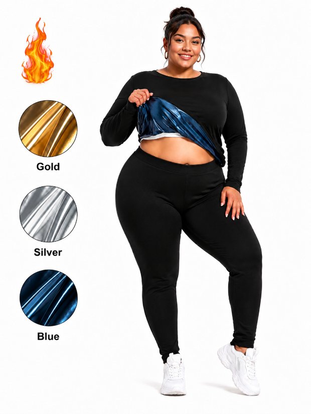 suits set Sauna Sweat Suit for Plus Size Women/Men Exercise Weight Loss Gym Fitness Workout