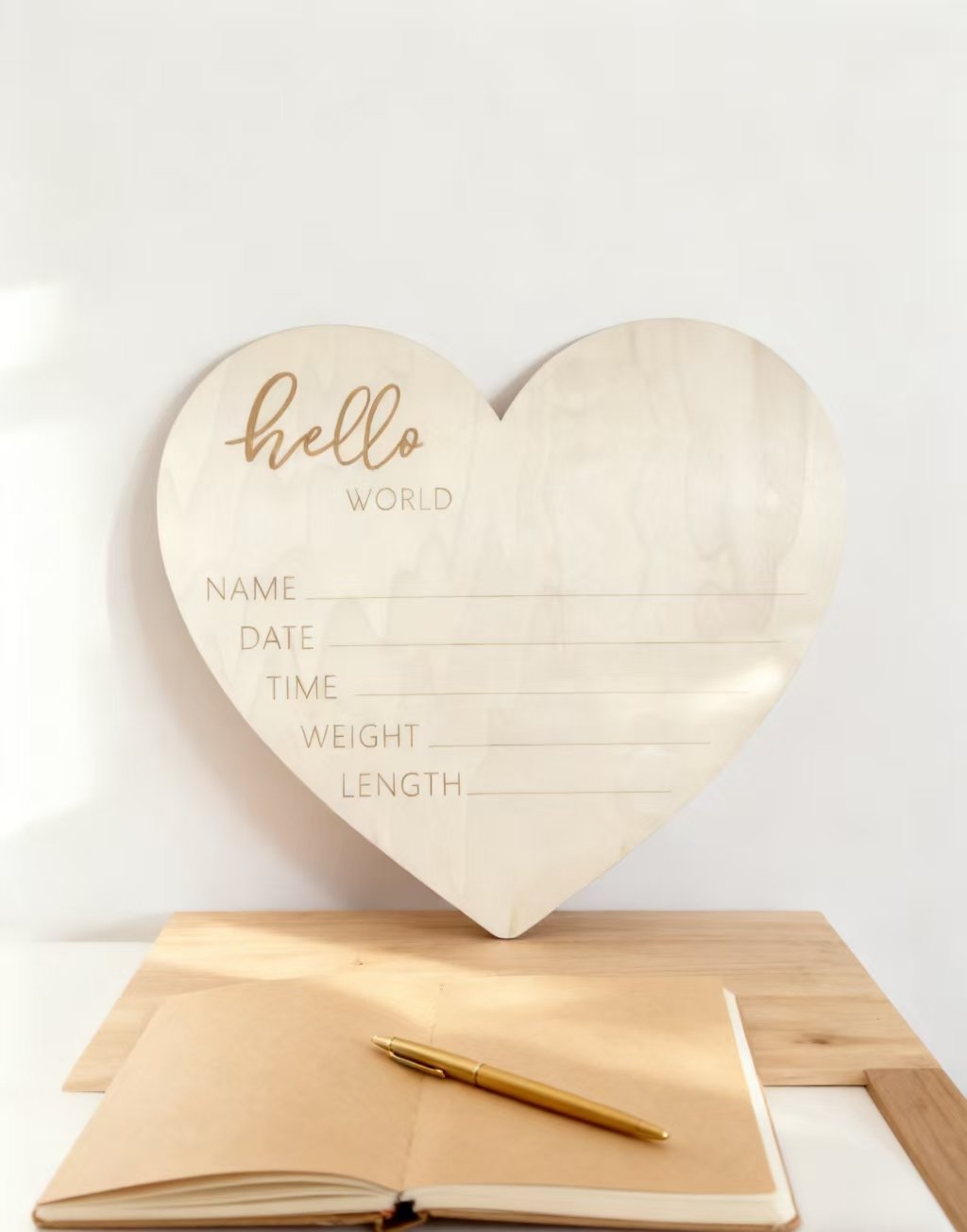 Infant Baptism Wooden Infant Commemorative Photo Frame Month Plaque Photo Display Board