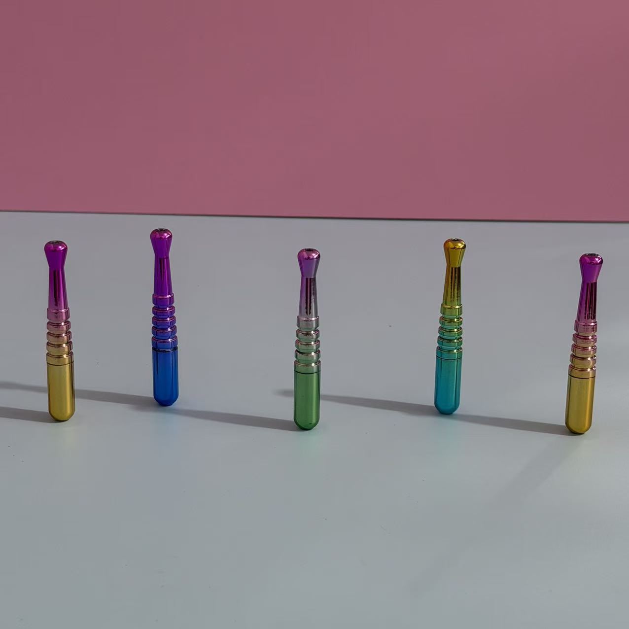 Novelty Storage Tubes Iridescent Electroplated Aluminum Baseball‑Bat Storage Tube