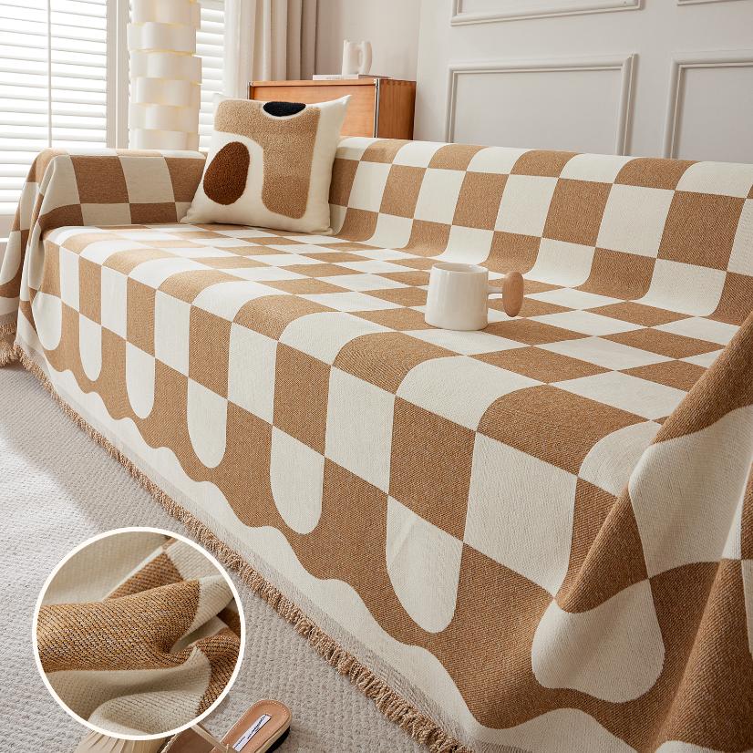 Jacquard sofa throw Plaid Sofa Throw