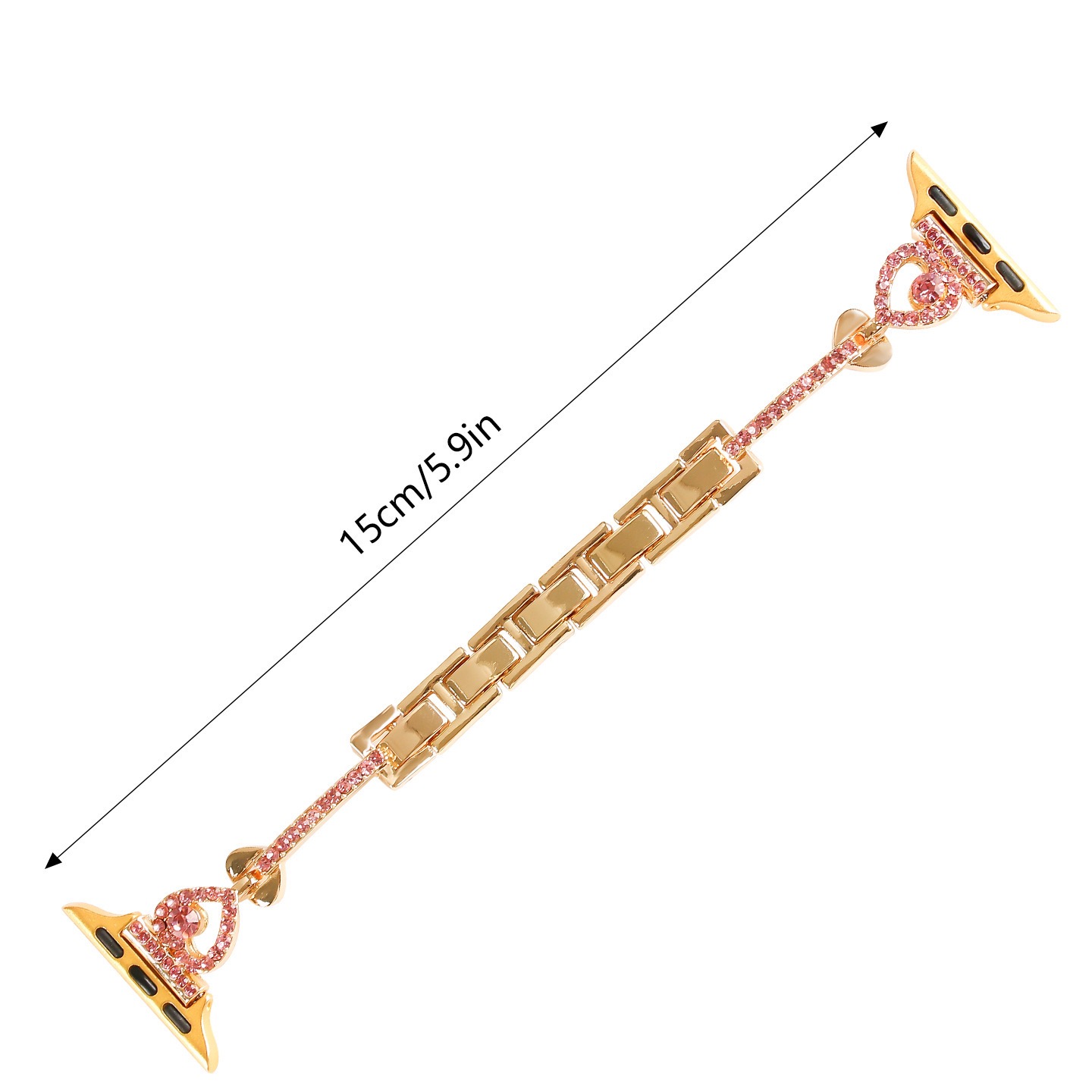 Watch strap Heart Key Rhinestone Metal Strap for Apple Watch All Series
