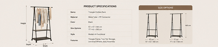 Multi-functional Coat Rack Triangular Coat Rack