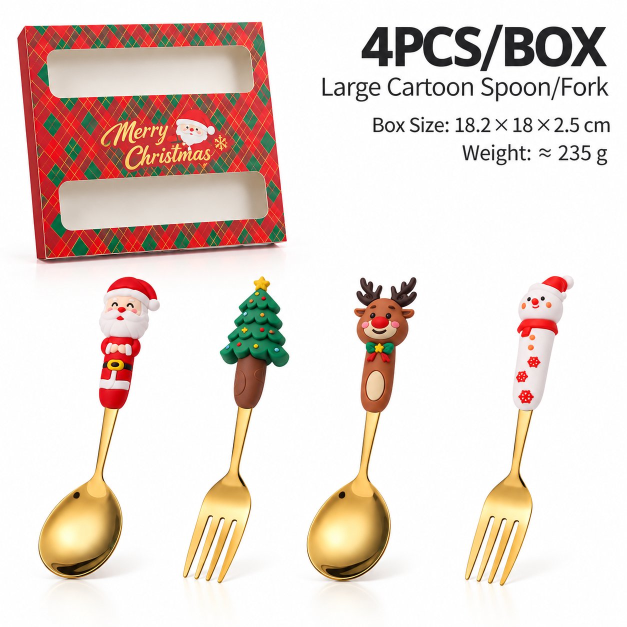 Christmas Tableware Stainless Steel Creative Christmas-Style Cutlery Gift Box Set