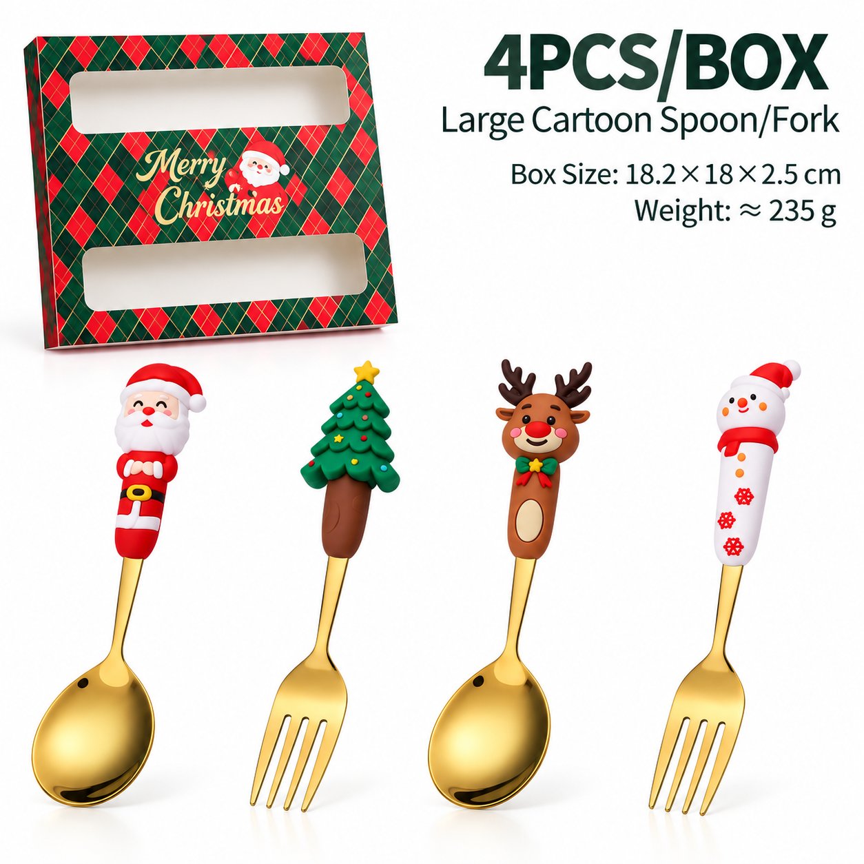 Christmas Tableware Stainless Steel Creative Christmas-Style Cutlery Gift Box Set