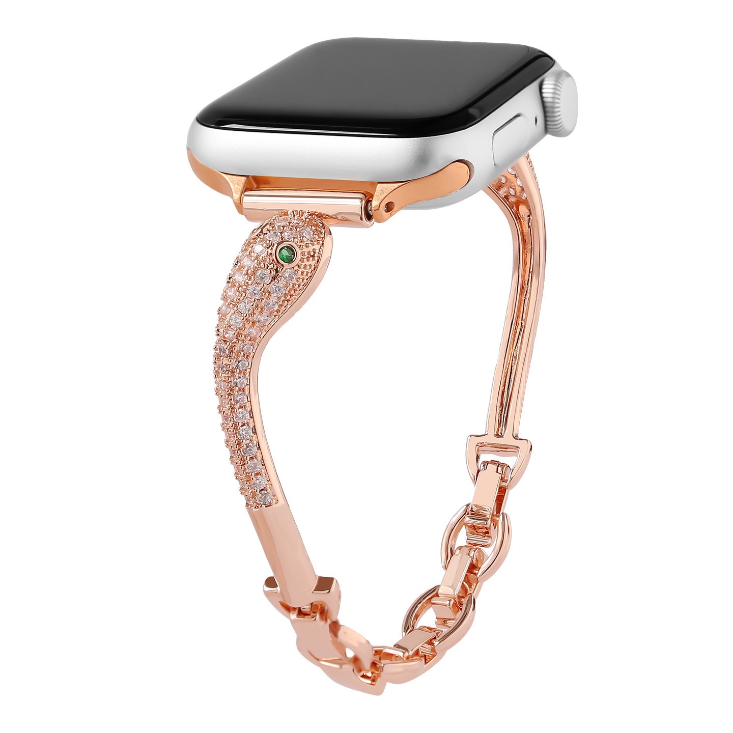 Watch strap Serpent Rhinestone Brass Strap for Apple Watch All Series