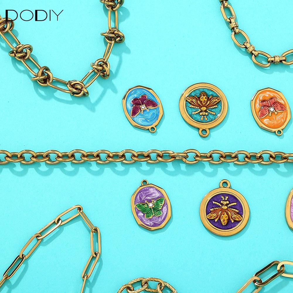 Charms DODY Enamel Insect Charms | 316L Stainless Steel 18K PVD Gold DIY Jewelry Charms