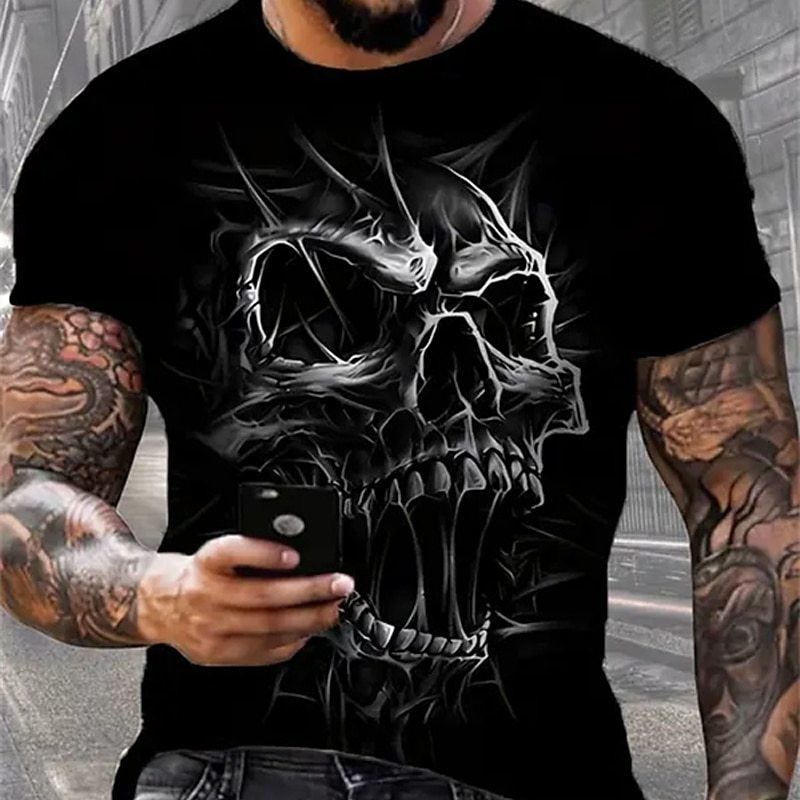 Digitally printed short-sleeve shirt 3D Digital-Print Short-Sleeve T-Shirt