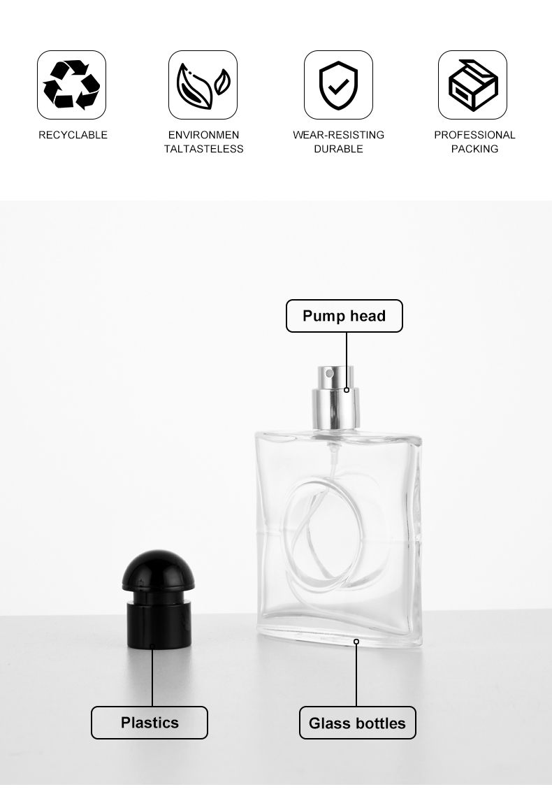 frasco de perfume 50ml / 80ml Perfume Bottle – Unique & Modern Design