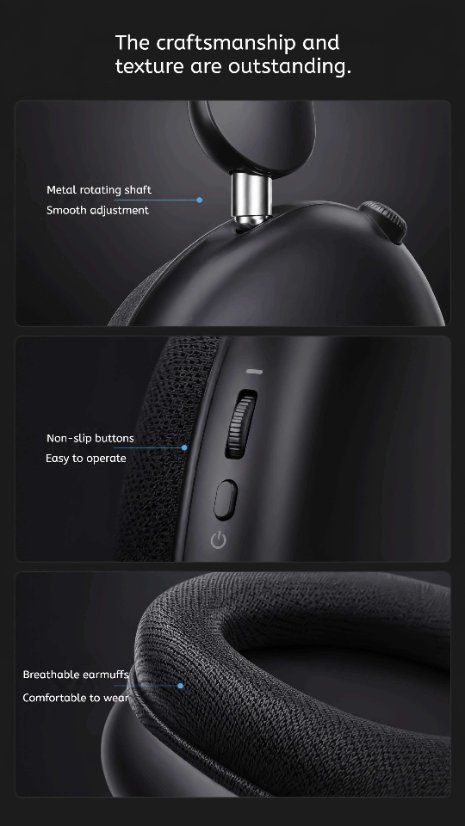 Over-Ear Headphones KP-H104 Wireless Bluetooth Headphones
