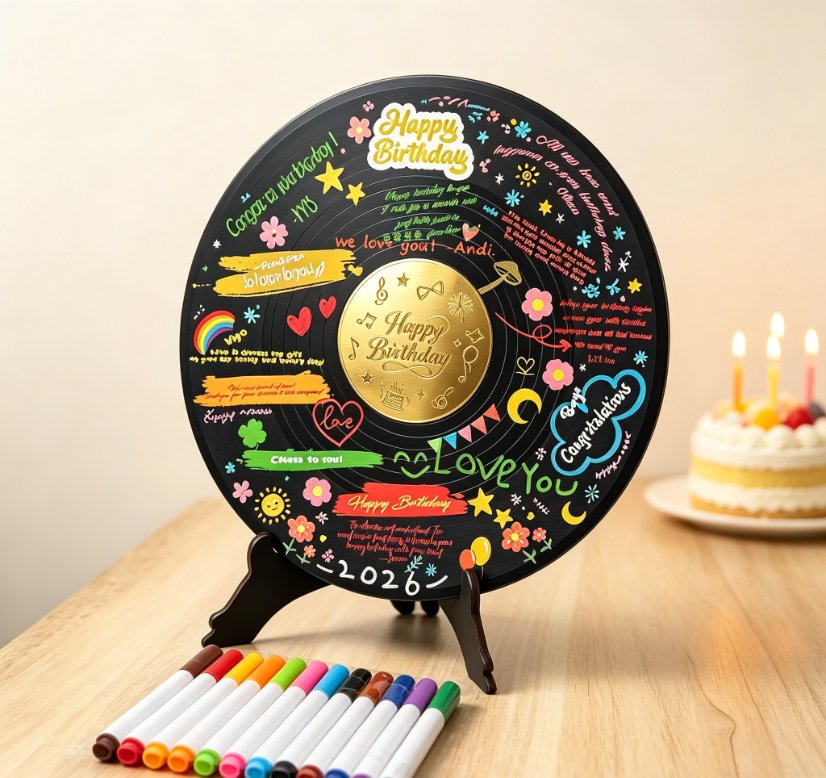 Holidays, gifts Vintage Vinyl Record Anniversary & Birthday Display Board