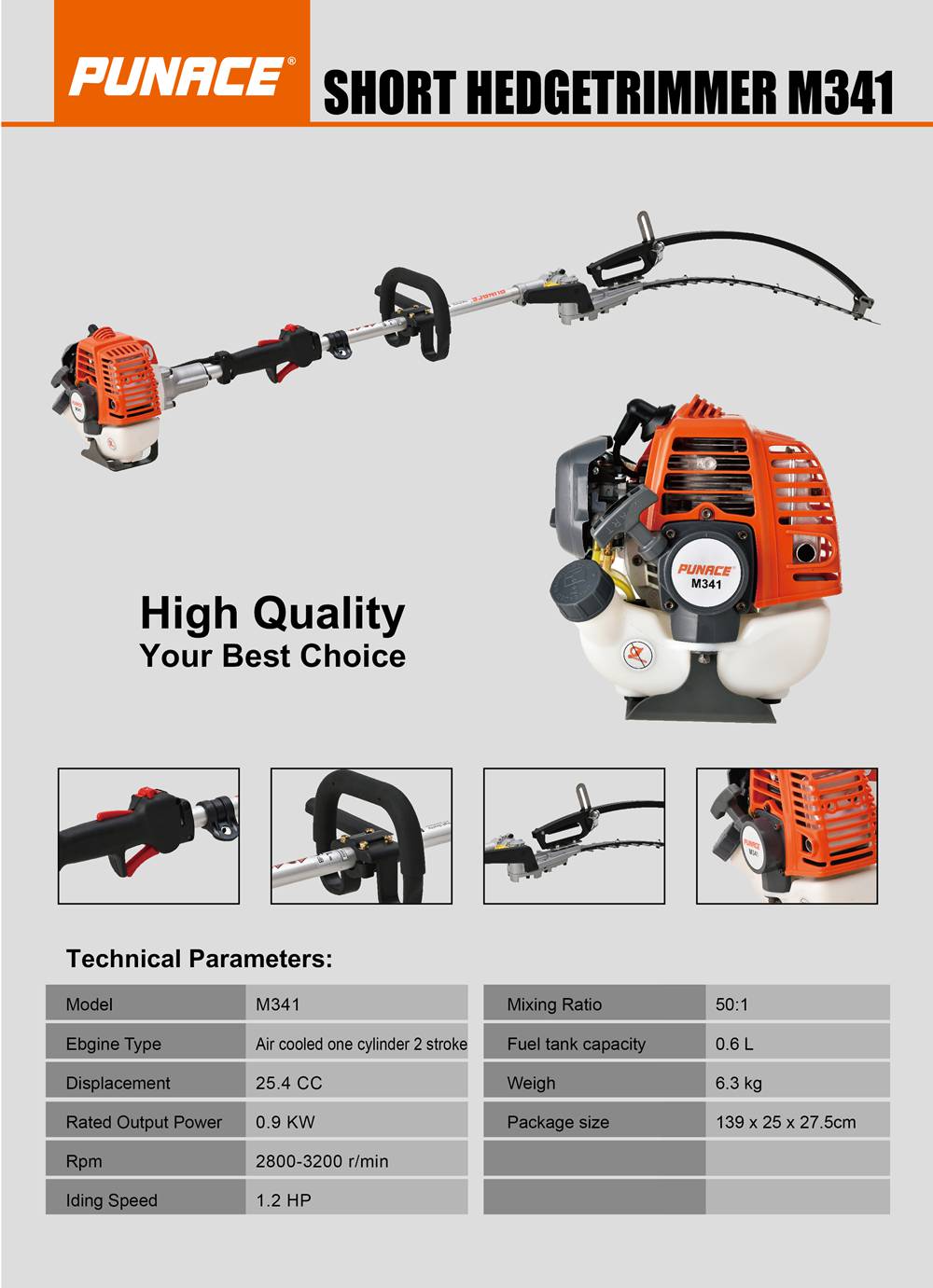 Gardening Tools SHORT HEDGE TRIMMER M341