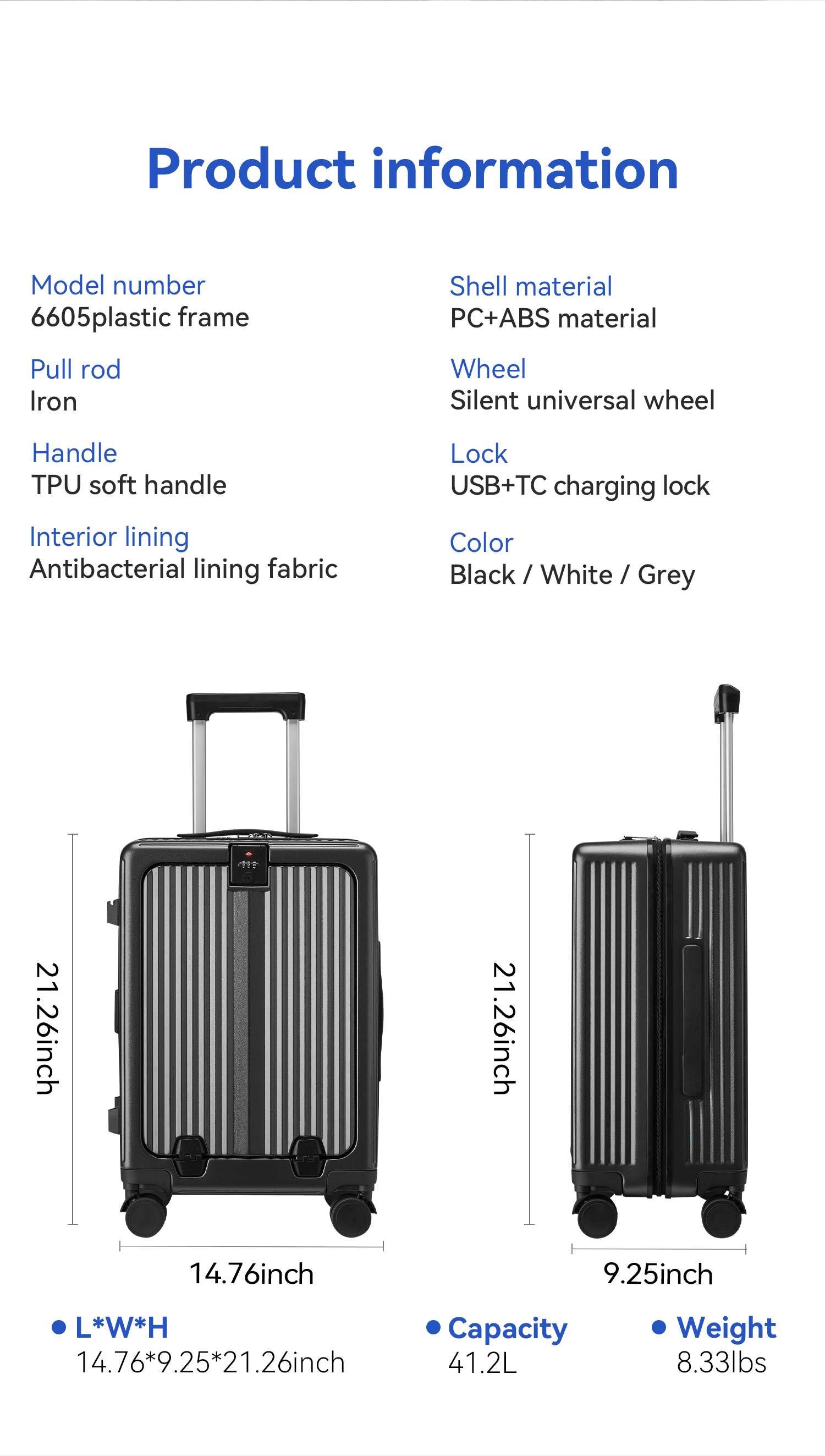 Carry-On Luggage 6605SK