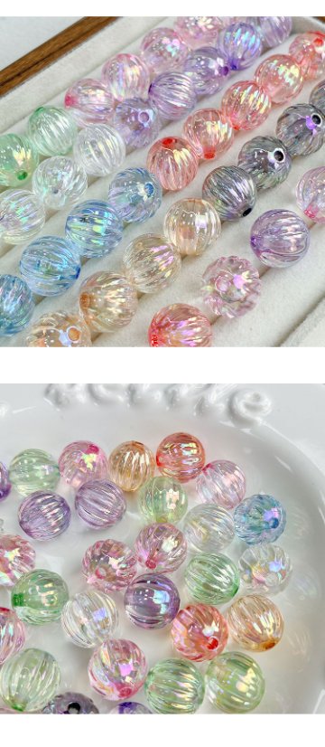 High-Quality UV Beads 14mm Pumpkin Beads