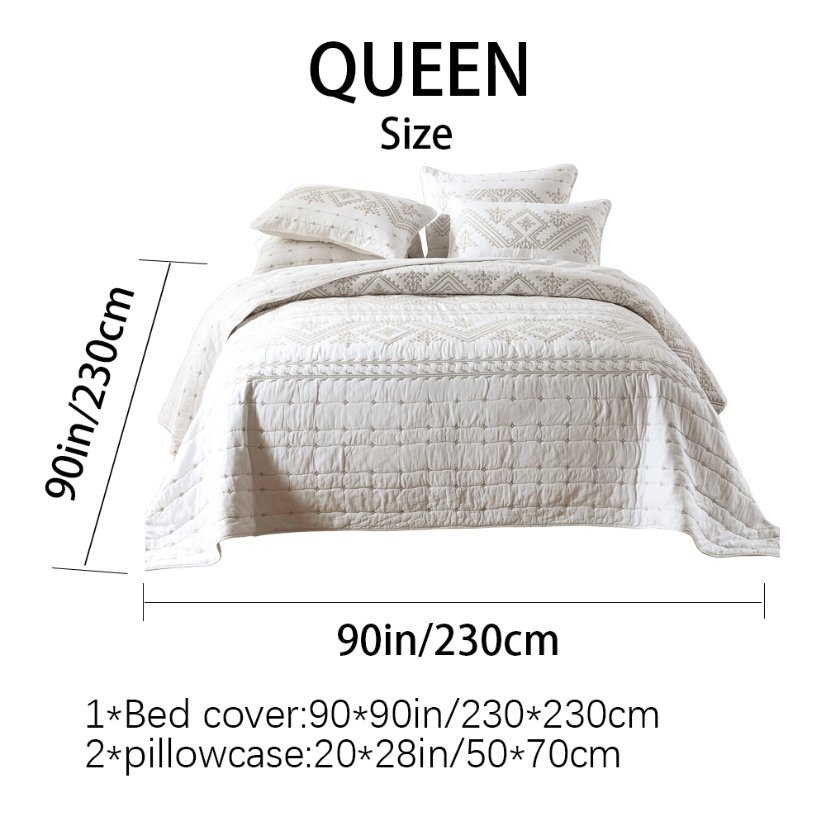 3-Piece Sets Encrypted Quilting Quilt Set Cross-stitch