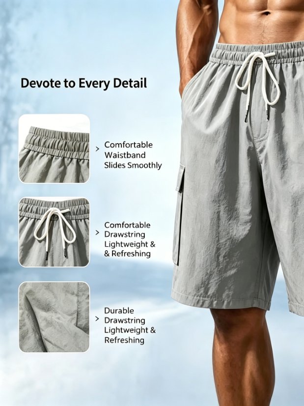 Pants XK01 Linen-Blend Cargo Shorts