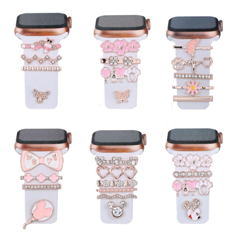 Watch strap decorative ring Rhinestone Decorative Strap Charms for Apple Watch / Samsung / Huawei