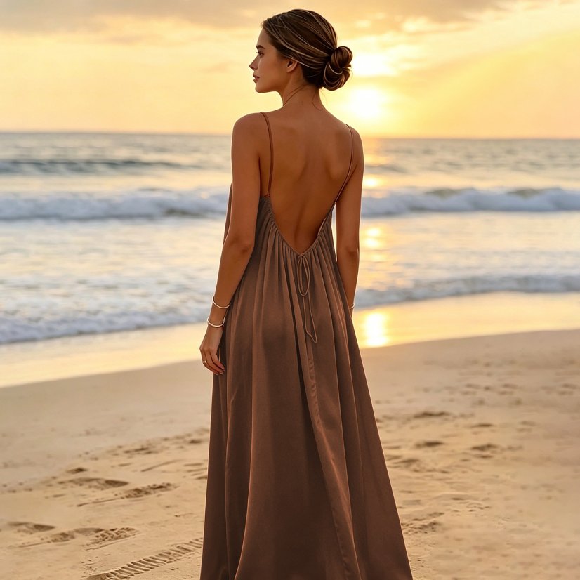 Dresses 6934 Relaxed Camisole Beach Maxi Dress