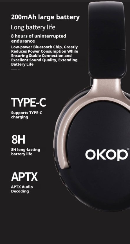 Over-Ear Headphones KP-H102 Wireless Bluetooth Headphones