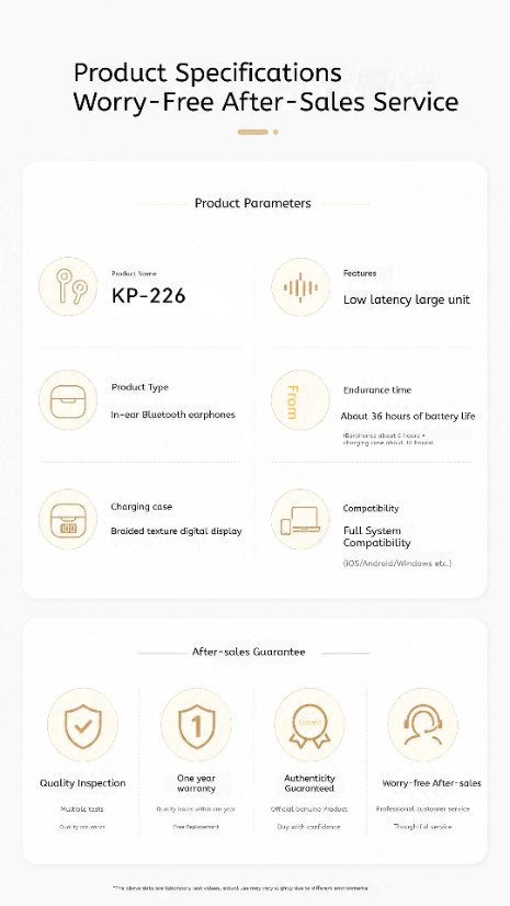 TWS Earbuds KP-226 Wireless Bluetooth in-ear earbuds
