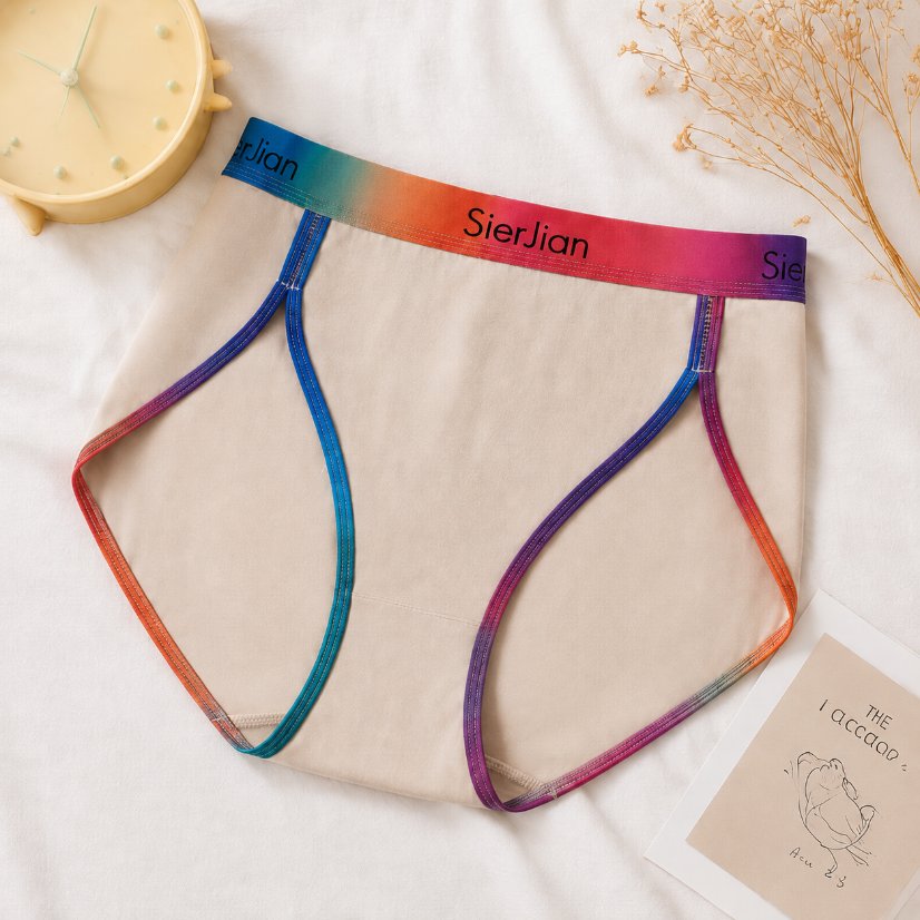 Classic Women's Underwear Women's Sporty Briefs, Contrast Waistband Soft Comfortable Underwear