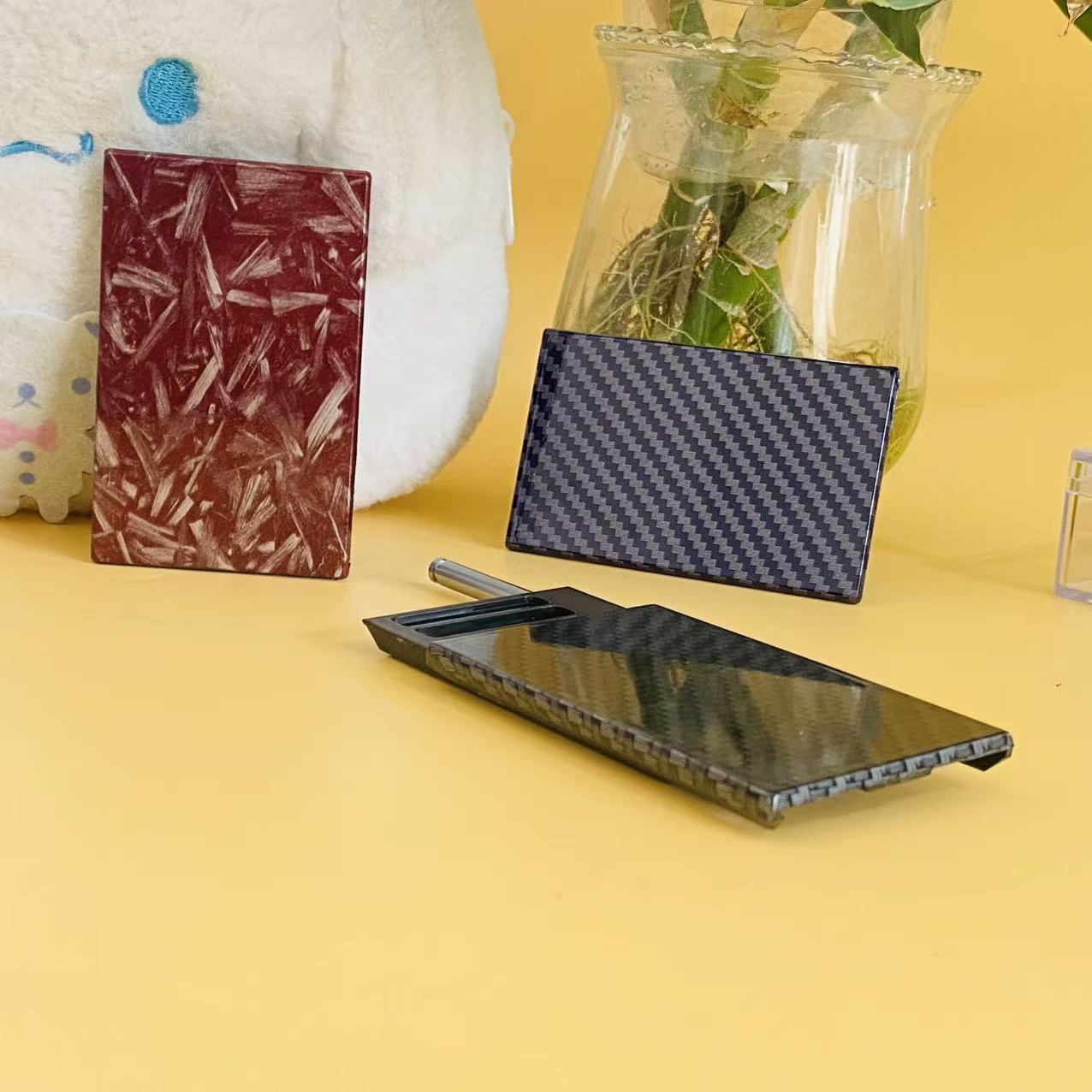 Slide-Case Storage Cool Carbon‑Fiber Pattern Sliding Mini Box