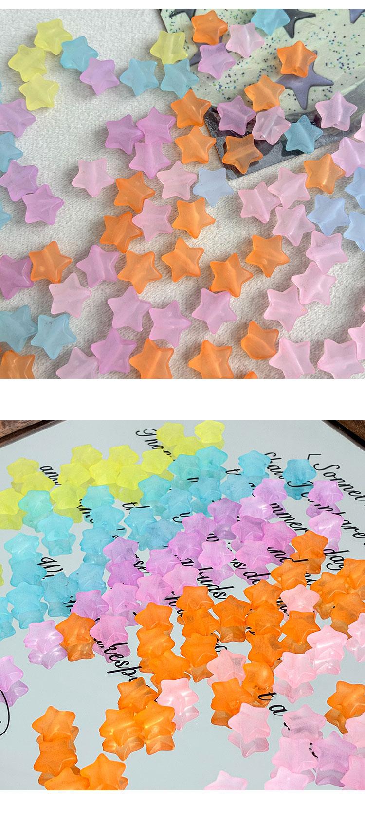 Transparent Acrylic Beads Transparent frosted star beads