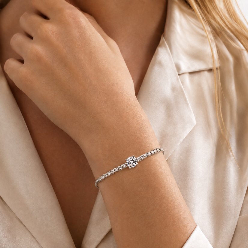 Copper Bracelet Brass Cubic Zirconia Adjustable Bracelet