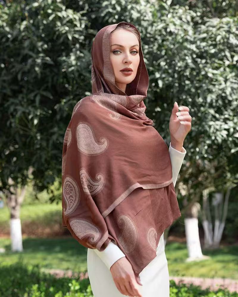 Rayon Viscose Long Scarves Jacquard Long Scarf, Headscarf and Shawl
