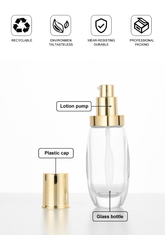 base de maquillaje líquida 30ml Rounded Square Bottle for Foundation & Lotion – Source Manufacturer
