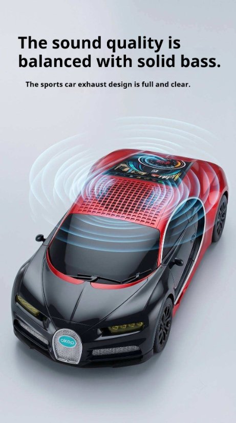 Portable Outdoor Bluetooth Speaker KP-848 Wireless Bluetooth Car Model Speaker