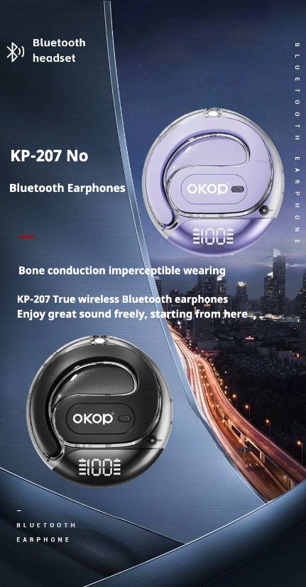 TWS Earbuds KP-207 Wireless Bluetooth OWS Ear-Hook Earphones