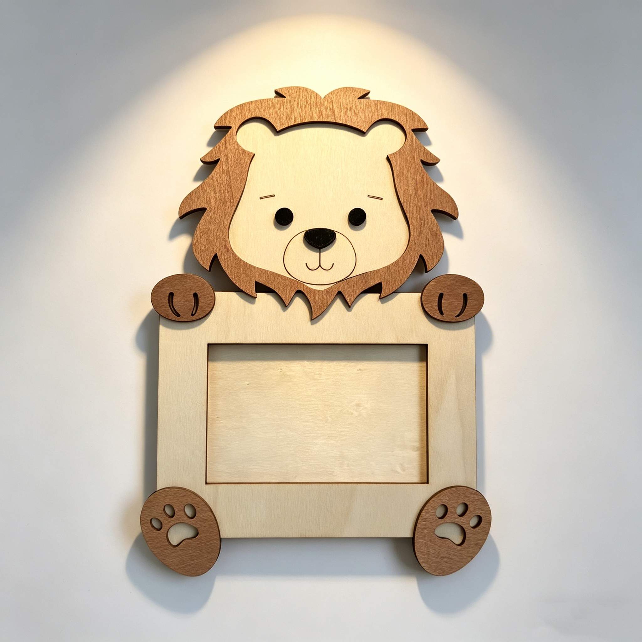 Infant Baptism Animal Photo Frame Set Fox Lion Bear