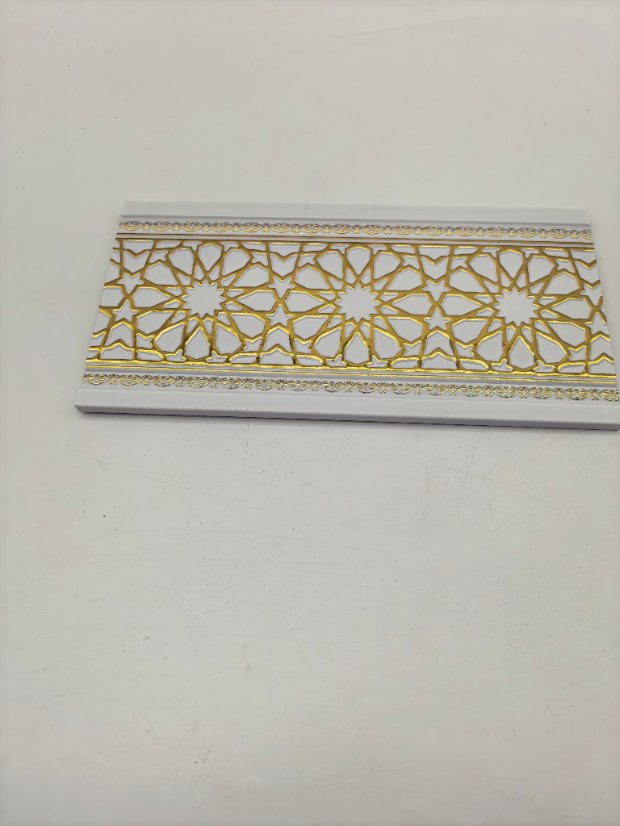 decor line PS Arabic Window Lattice Gold Foil Molding, Geometric Pattern Frame Trim