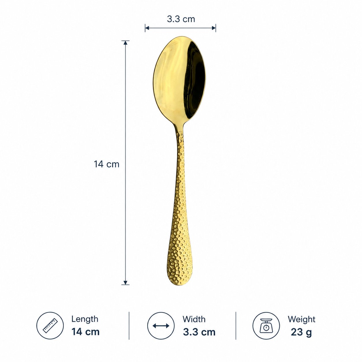 Cutlery&Flatware 410 High-Hardness Stainless Steel Gold Hammered Cutlery Set