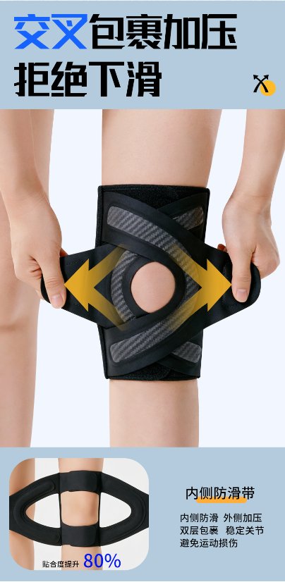Cross-strapped knee pad Cross-strapped knee pad