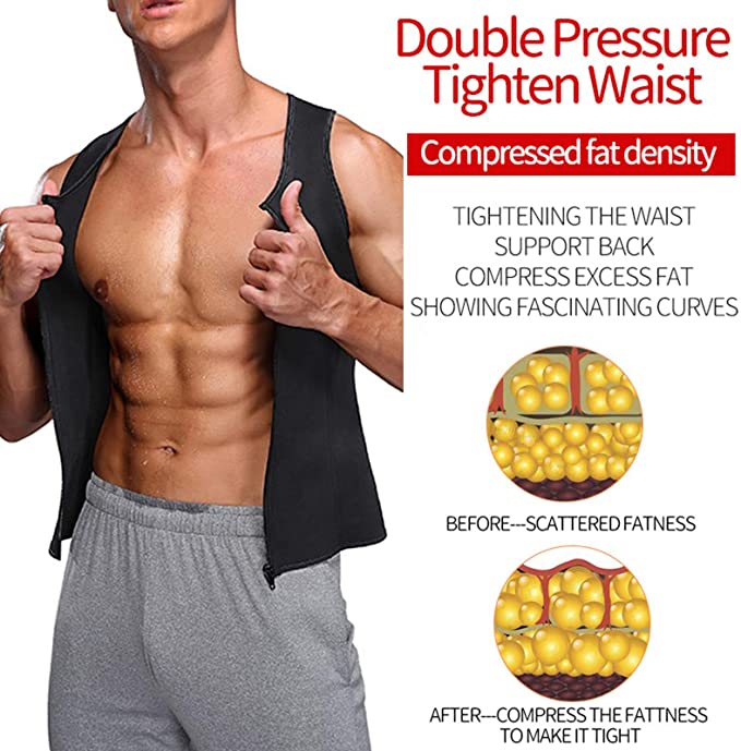 Waist Trainer Men's double-belted vest