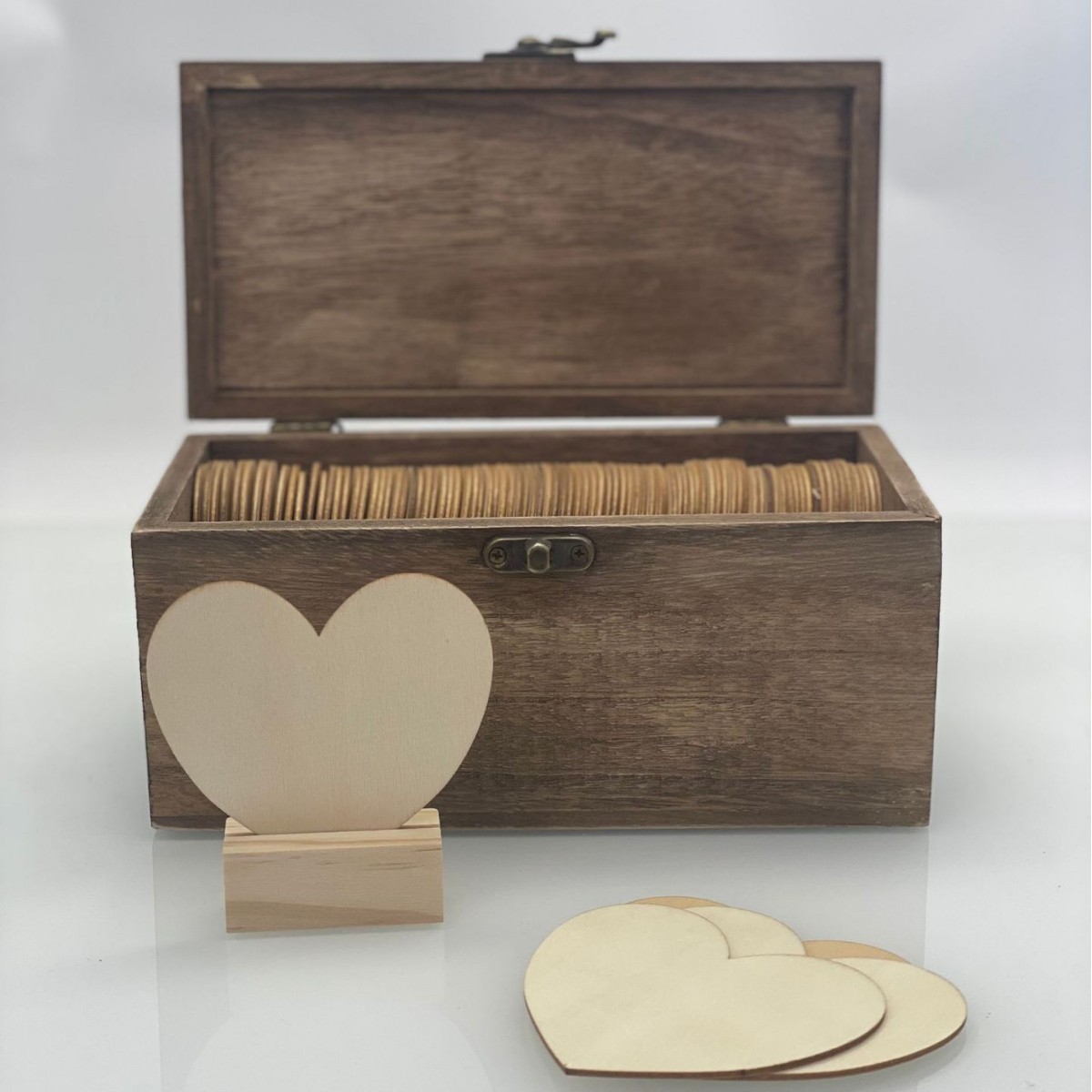 Wedding Supplies 80 Heart-shaped Gifts Festive Creative Wooden Message Box