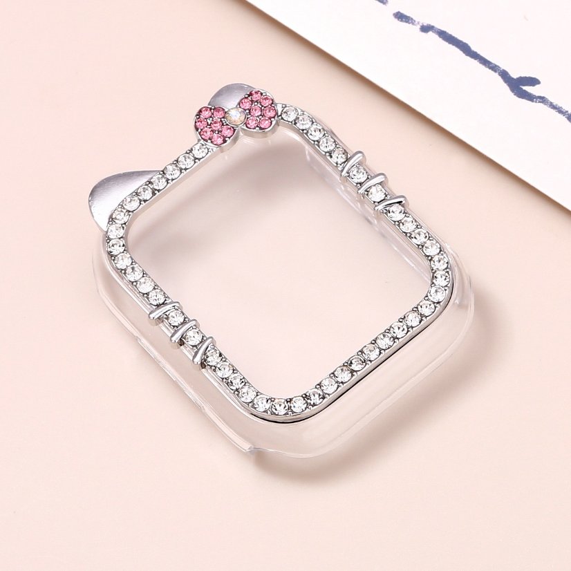Alloy watch band KT Cat Rhinestone Metal Strap for Apple Watch All Series